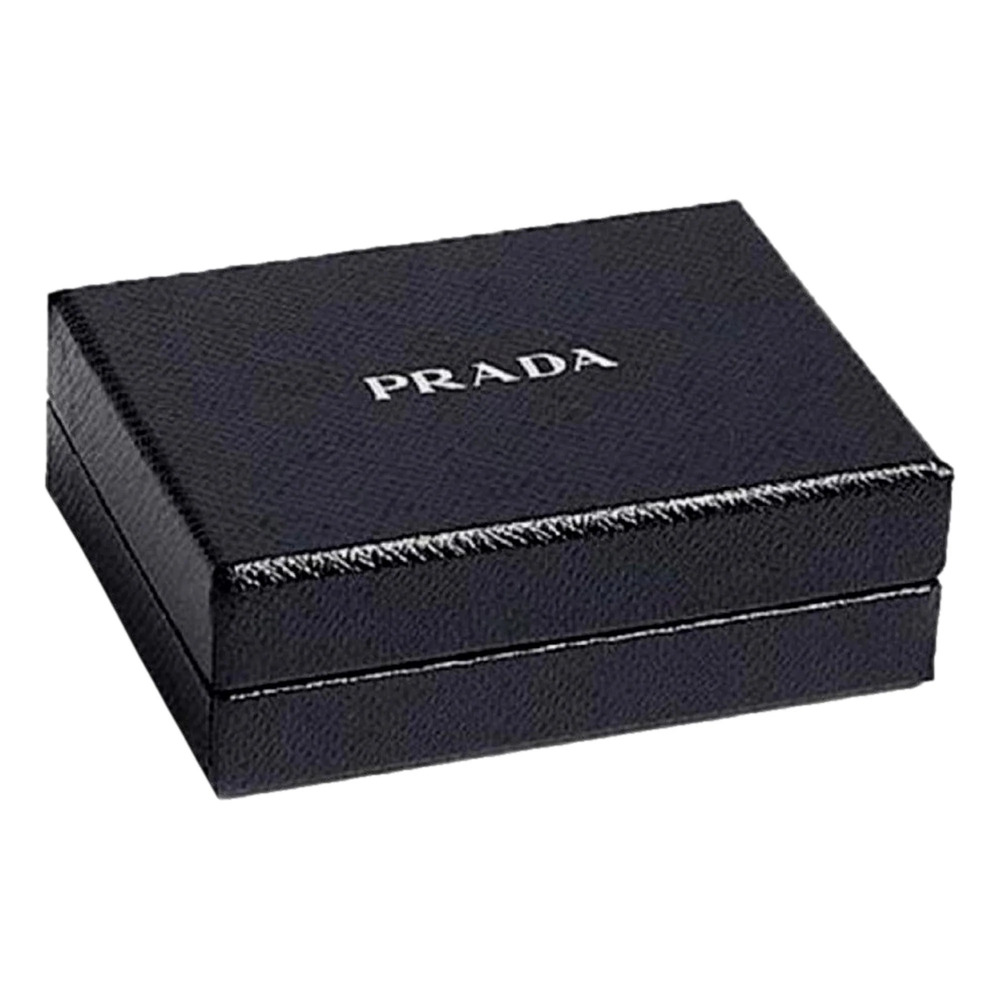 Prada Floral Print Saffiano Leather Card Holder in Light - Picture 3 of 3